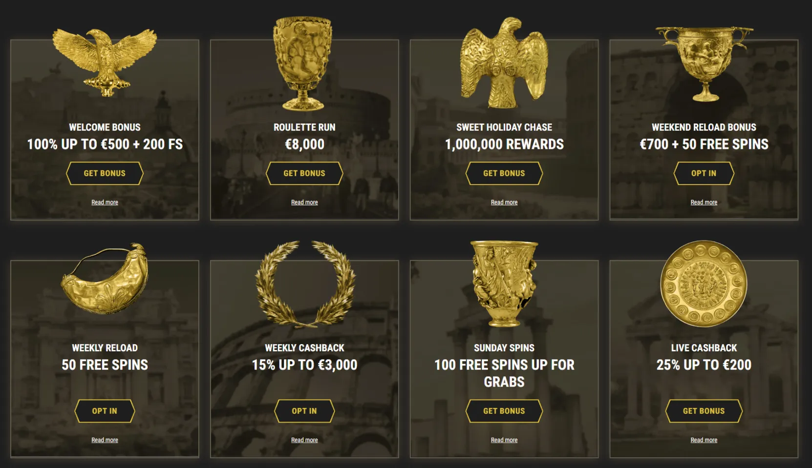 Homepage of Casinoly casino with lobby showing slots, live casino tables and sportsbook menu.